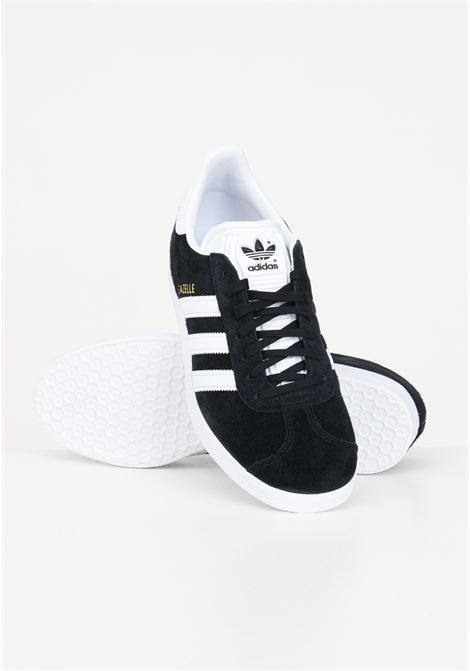 Black suede low-neck sneakers with the iconic 3 stripes for men ADIDAS ORIGINALS | BB5476.